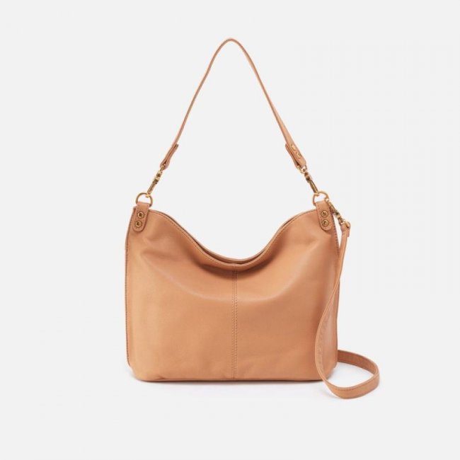 Hobo Women's Pier Shoulder Bag in Pebbled Leather - Sandstorm | New Arrivals