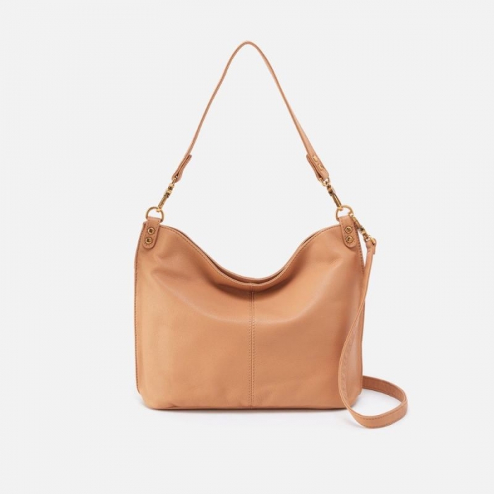 Hobo Women's Pier Shoulder Bag in Pebbled Leather - Sandstorm | New Arrivals