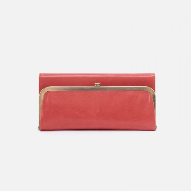 Hobo Women's Rachel Continental Wallet in Polished Leather - Cherry Blossom | New Arrivals