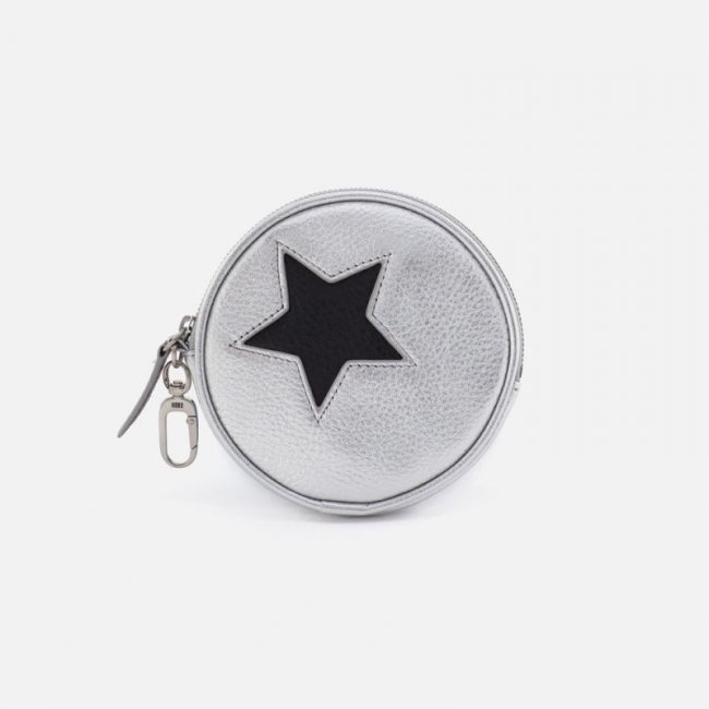 Hobo Women's Revolve Clip Pouch in Metallic Leather - Argento | New Arrivals