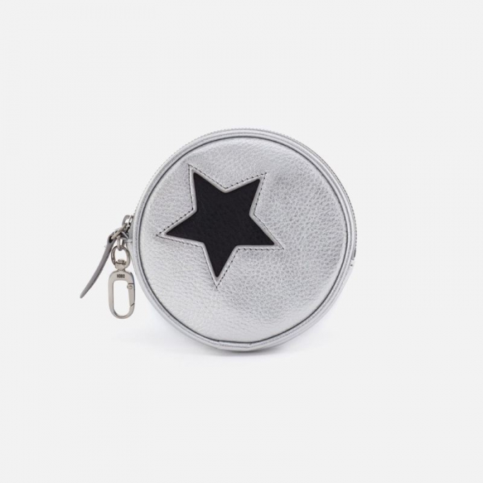 Hobo Women's Revolve Clip Pouch in Metallic Leather - Argento | New Arrivals