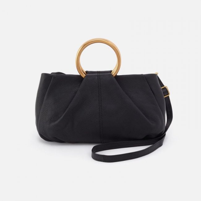 Hobo Women's Sheila Hard Ring Satchel in Pebbled Leather - Black | New Arrivals