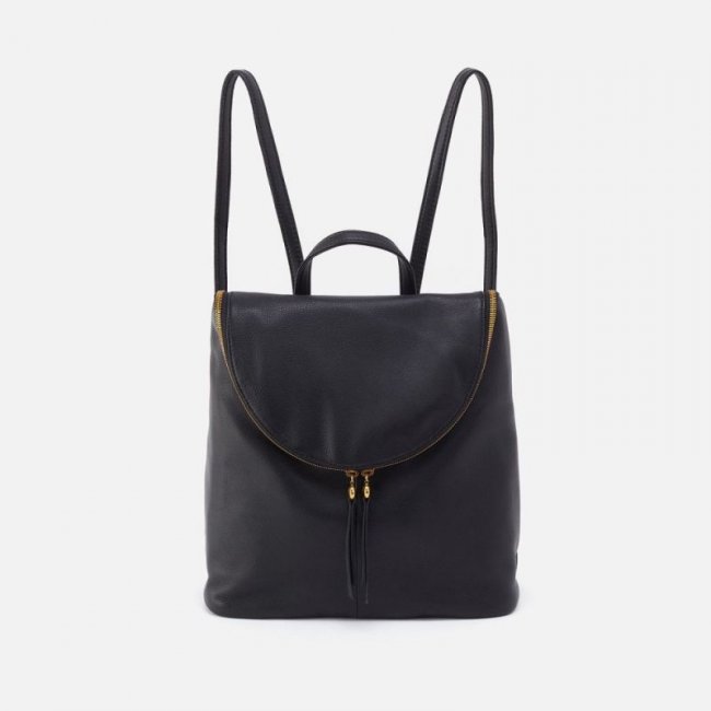 Hobo Women's Fern Backpack in Pebbled Leather - Black | New Arrivals