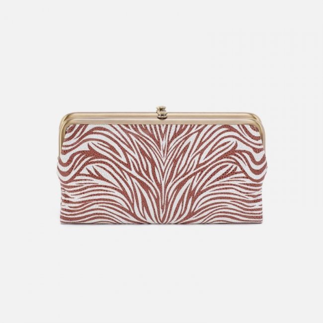 Hobo Women's Lauren Clutch-Wallet in Printed Leather - Ginger Zebra | New Arrivals