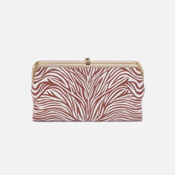 Hobo Women's Lauren Clutch-Wallet in Printed Leather - Ginger Zebra | New Arrivals
