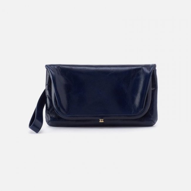 Hobo Women's Lauren Wristlet in Polished Leather - Nightshade | New Arrivals