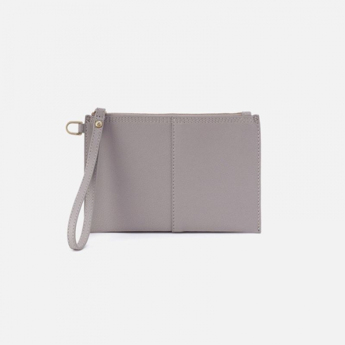 Hobo Women's Vida Small Pouch in Micro Pebbled Leather - Morning Dove Grey | New Arrivals