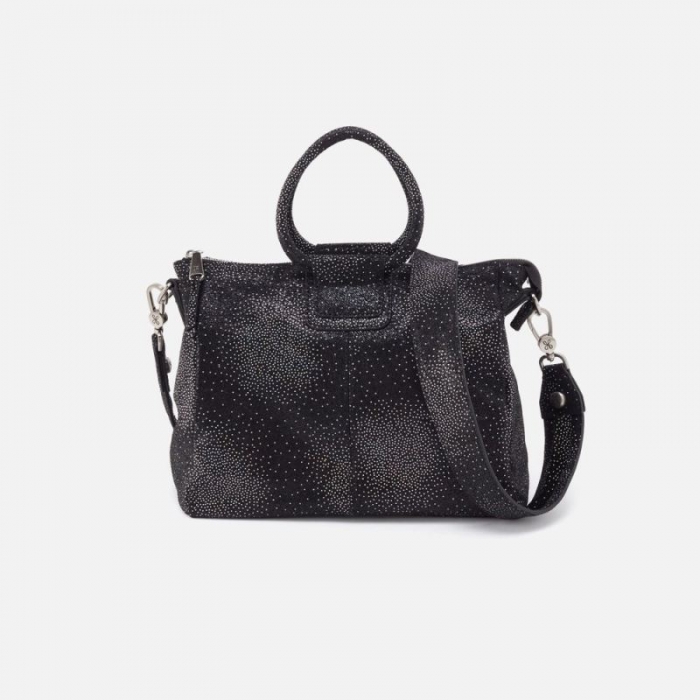 Hobo Women's Sheila Medium Satchel in Printed Leather - Silver Galaxy | New Arrivals