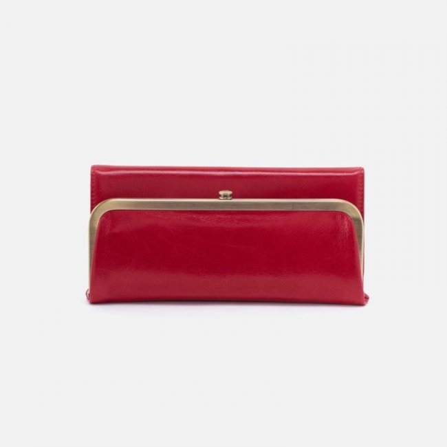 Hobo Women's Rachel Continental Wallet in Polished Leather - Claret | New Arrivals