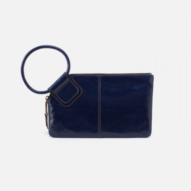 Hobo Women's Sable Wristlet in Polished Leather - Nightshade | New Arrivals