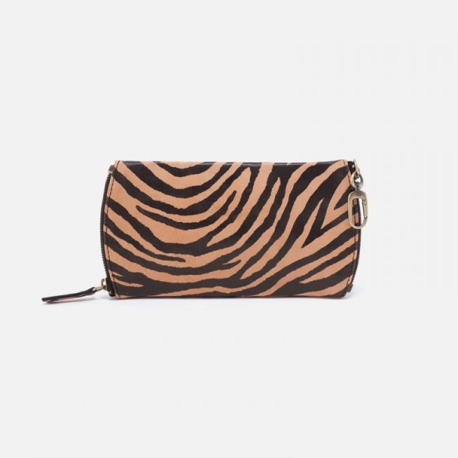 Hobo Women's Spark Double Eyeglass Case in Printed Leather - Zebra Stripes | New Arrivals