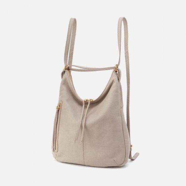 Hobo Women's Merrin Convertible Backpack in Pebbled Leather - Taupe | New Arrivals