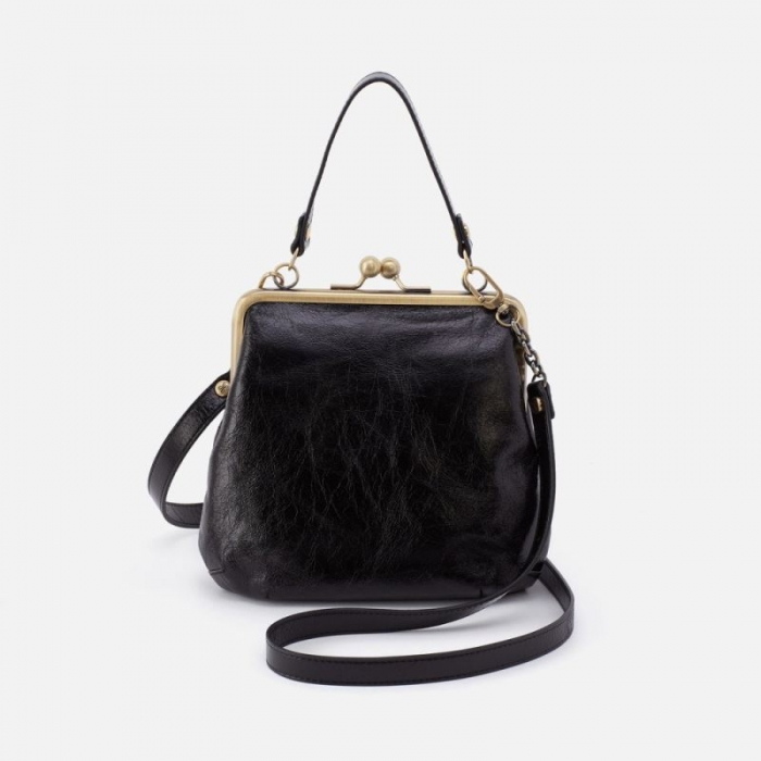 Hobo Women's Alba Crossbody in Polished Leather - Black | New Arrivals
