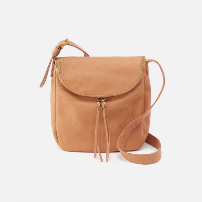 Hobo Women's Fern North-South Crossbody in Pebbled Leather - Sandstorm | New Arrivals