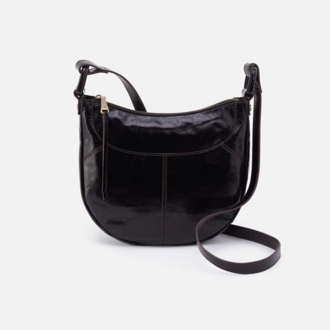 Hobo Women's Sheila Scoop Crossbody in Polished Leather - Black | New Arrivals