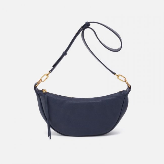 Hobo Women's Knox Sling in Pebbled Leather - Sapphire | New Arrivals