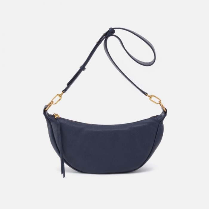Hobo Women's Knox Sling in Pebbled Leather - Sapphire | New Arrivals