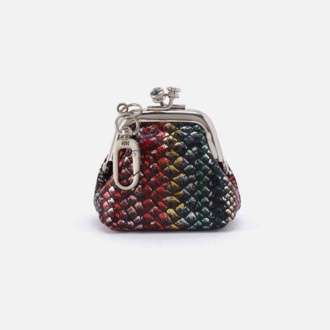 Hobo Women's Run Frame Pouch in Printed Leather - Holiday Stripe | New Arrivals