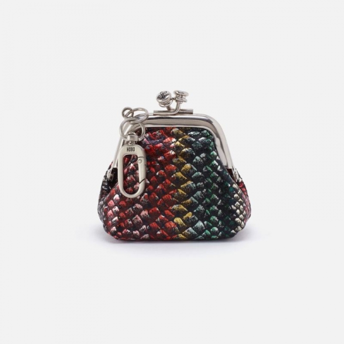 Hobo Women's Run Frame Pouch in Printed Leather - Holiday Stripe | New Arrivals
