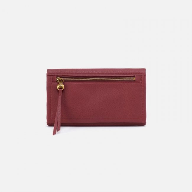 Hobo Women's Lumen Continental Wallet in Pebbled Leather - Red Pear | New Arrivals