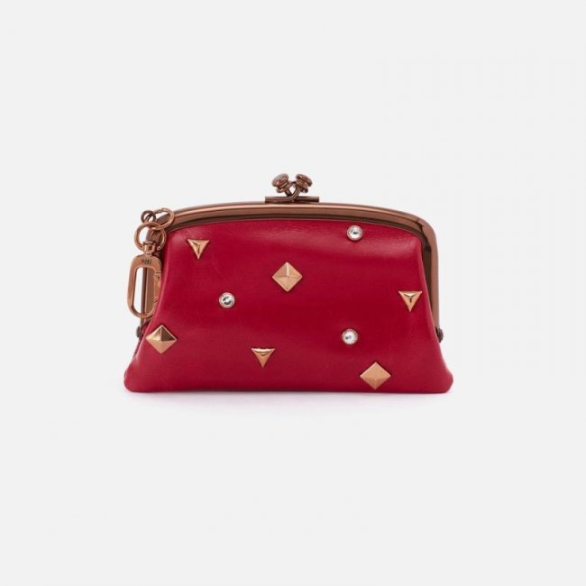 Hobo Women's Cheer Frame Pouch in Polished Leather - Claret | New Arrivals