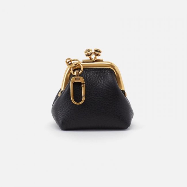 Hobo Women's Run Frame Pouch in Pebbled Leather - Black | New Arrivals