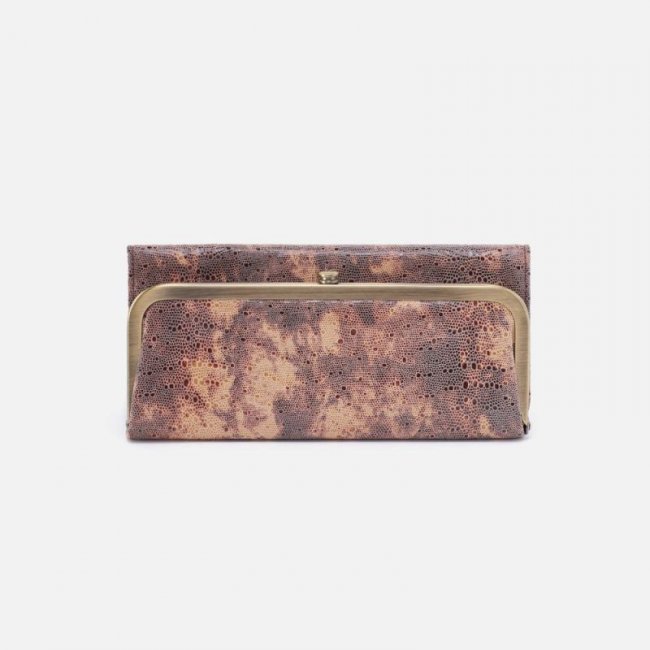 Hobo Women's Rachel Continental Wallet in Printed Leather - Autumn Sky | New Arrivals