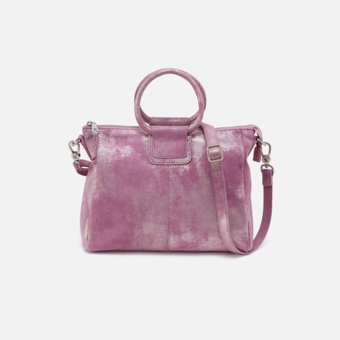 Hobo Women's Sheila Medium Satchel in Metallic Leather - Violet Metallic | New Arrivals