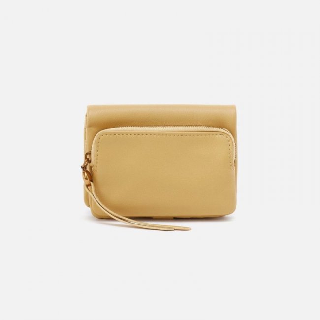 Hobo Women's Fern Bifold Wallet in Pebbled Leather - Flax | New Arrivals