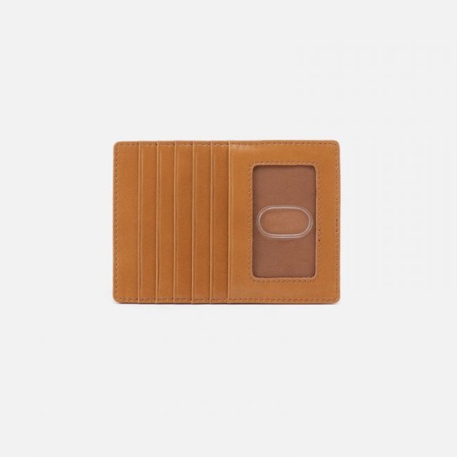 Hobo Women's Euro Slide Card Case in Polished Leather - Natural | New Arrivals