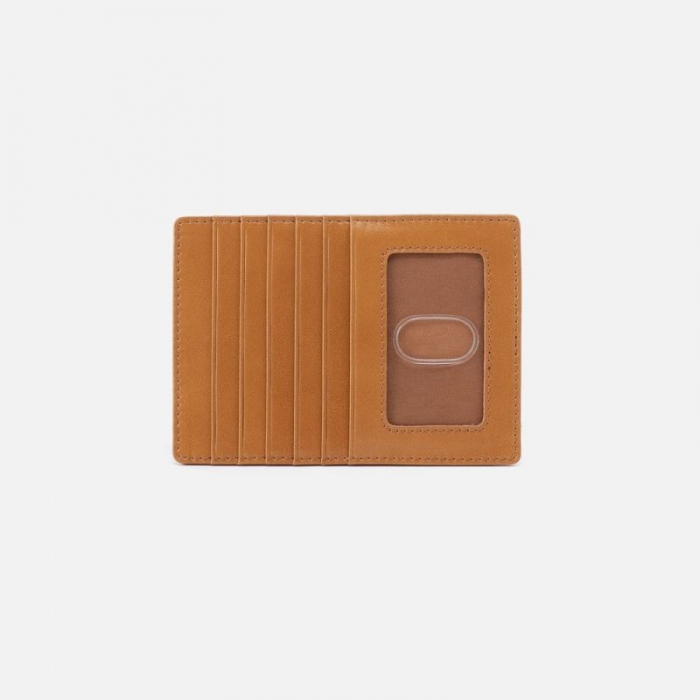 Hobo Women's Euro Slide Card Case in Polished Leather - Natural | New Arrivals