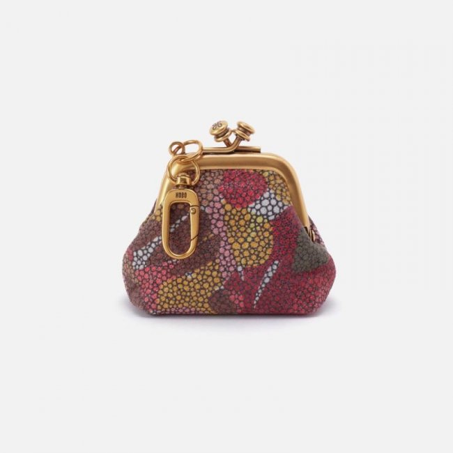 Hobo Women's Run Frame Pouch in Printed Leather - Abstract Foliage | New Arrivals