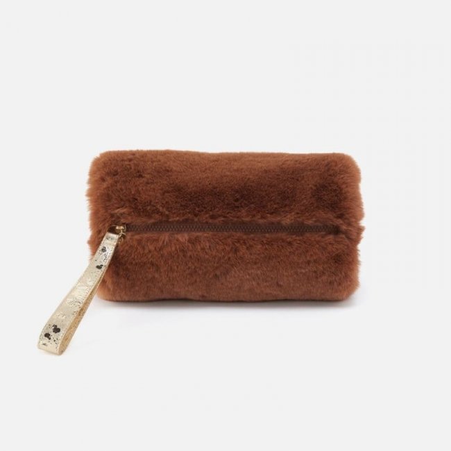 Hobo Women's Zuri Muff in Faux Fur and Metallic Leather - Medium Brown | New Arrivals