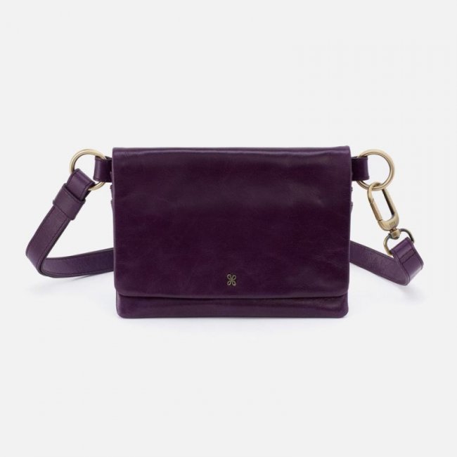 Hobo Women's Winn Belt Bag in Polished Leather - Deep Purple | New Arrivals