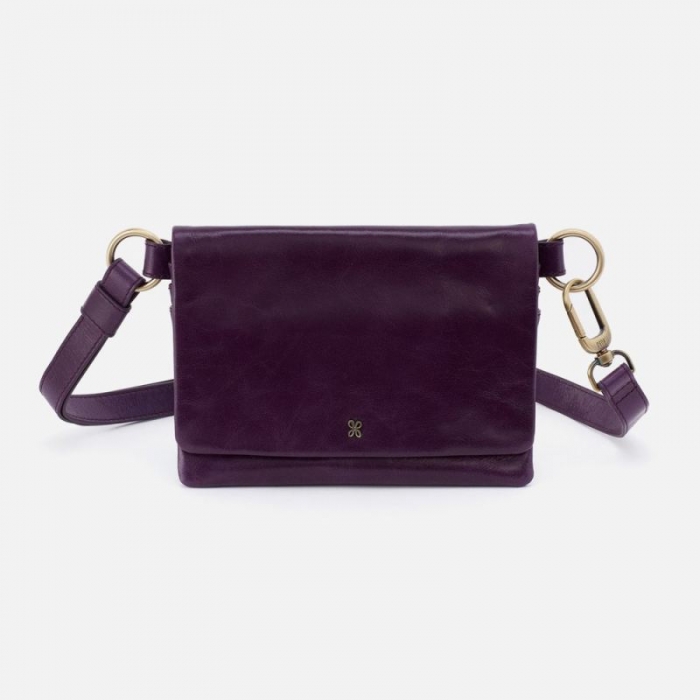 Hobo Women's Winn Belt Bag in Polished Leather - Deep Purple | New Arrivals