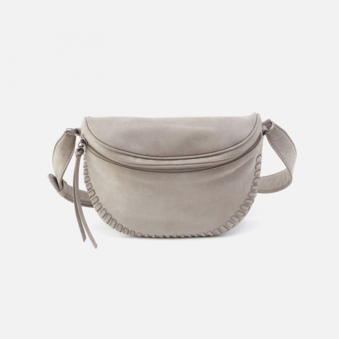 Hobo Women's Juno Belt Bag in Metallic Leather - Granite Grey | New Arrivals