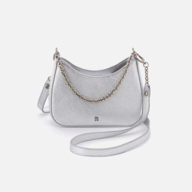 Hobo Women's Rosa Crossbody in Metallic Leather - Argento | New Arrivals