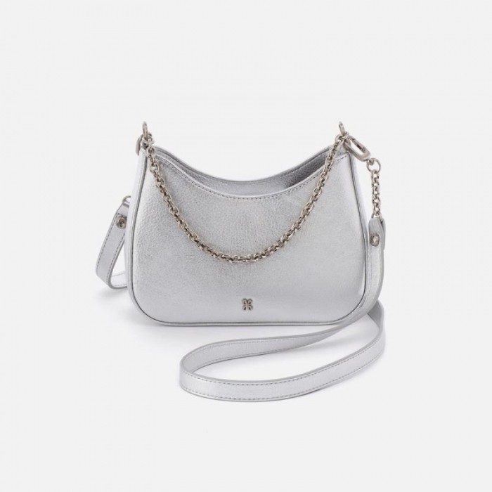Hobo Women's Rosa Crossbody in Metallic Leather - Argento | New Arrivals
