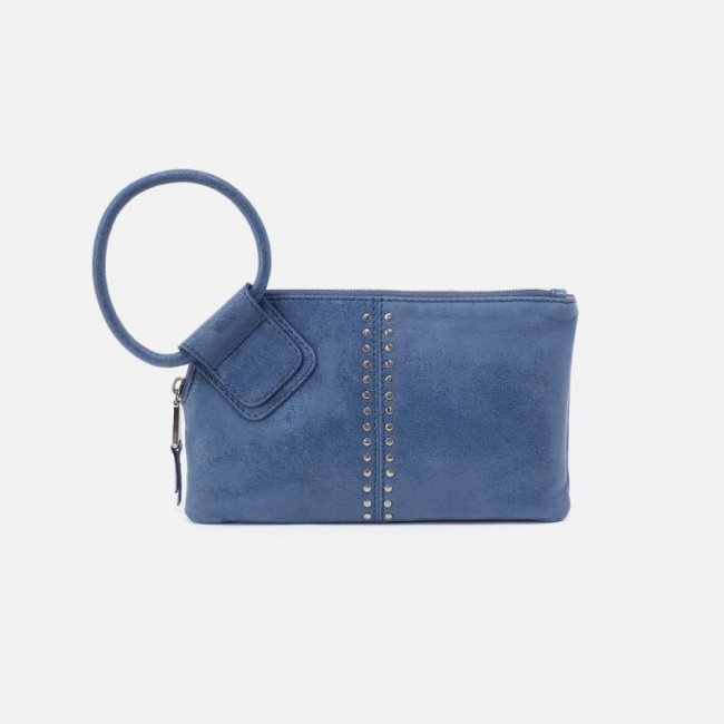 Hobo Women's Sable Wristlet in Buffed Leather - Azure | New Arrivals