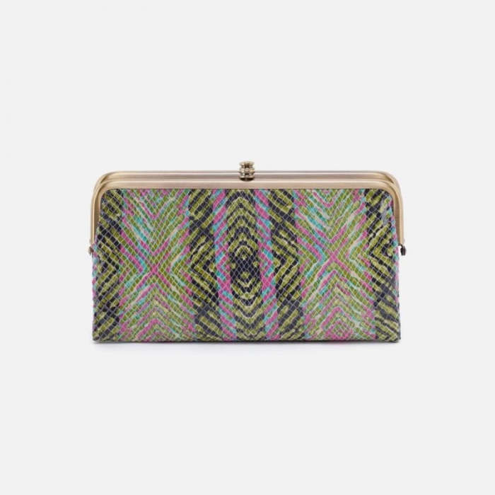 Hobo Women's Lauren Clutch-Wallet in Printed Leather - Geo Diamond Print | New Arrivals