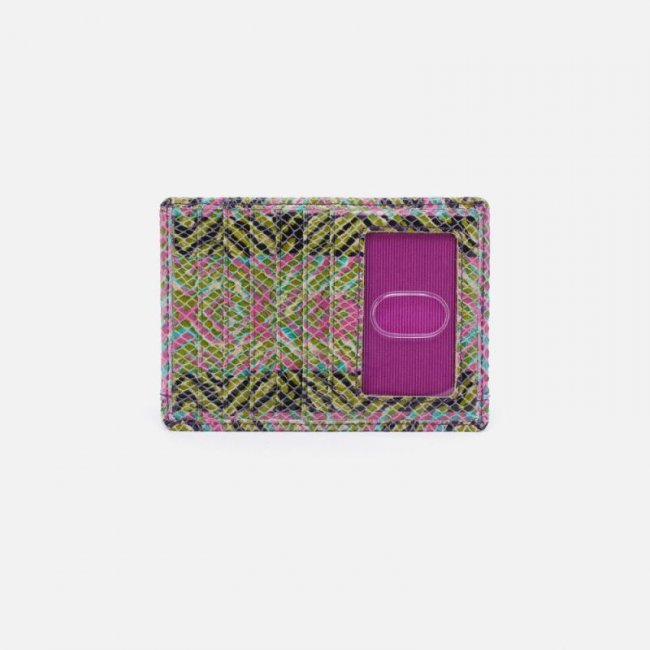 Hobo Women's Euro Slide Card Case in Printed Leather - Geo Diamond Print | New Arrivals