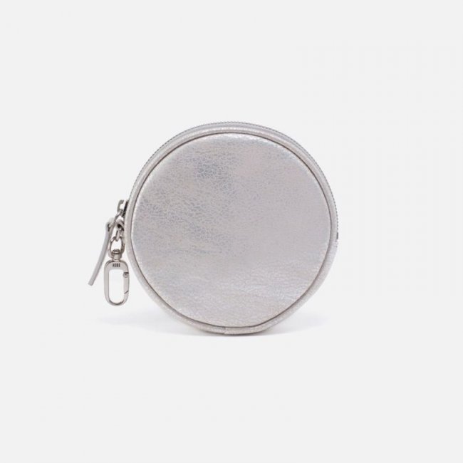Hobo Women's Revolve Clip Pouch in Metallic Leather - Silver | New Arrivals