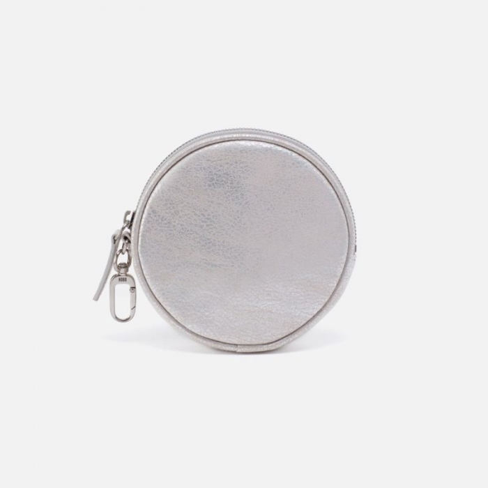Hobo Women's Revolve Clip Pouch in Metallic Leather - Silver | New Arrivals