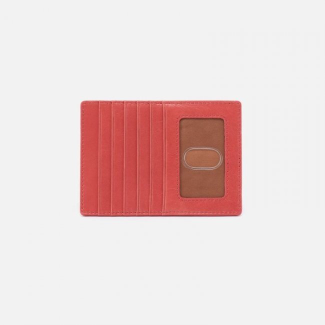 Hobo Women's Euro Slide Card Case in Polished Leather - Cherry Blossom | New Arrivals