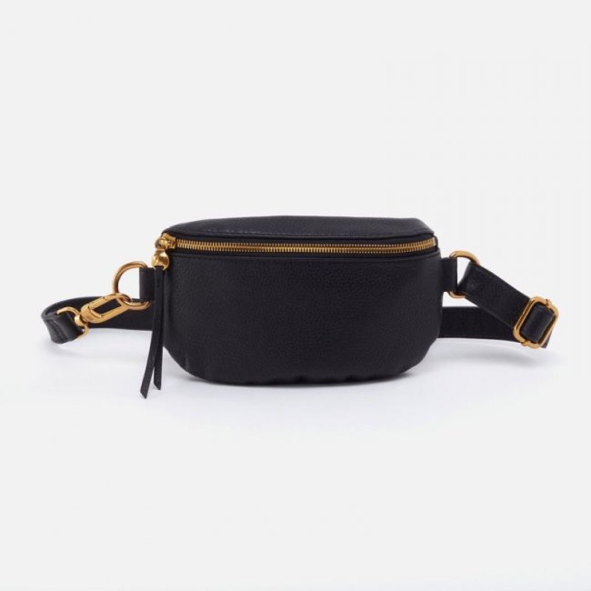 Hobo Women's Fern Belt Bag in Pebbled Leather - Black | New Arrivals