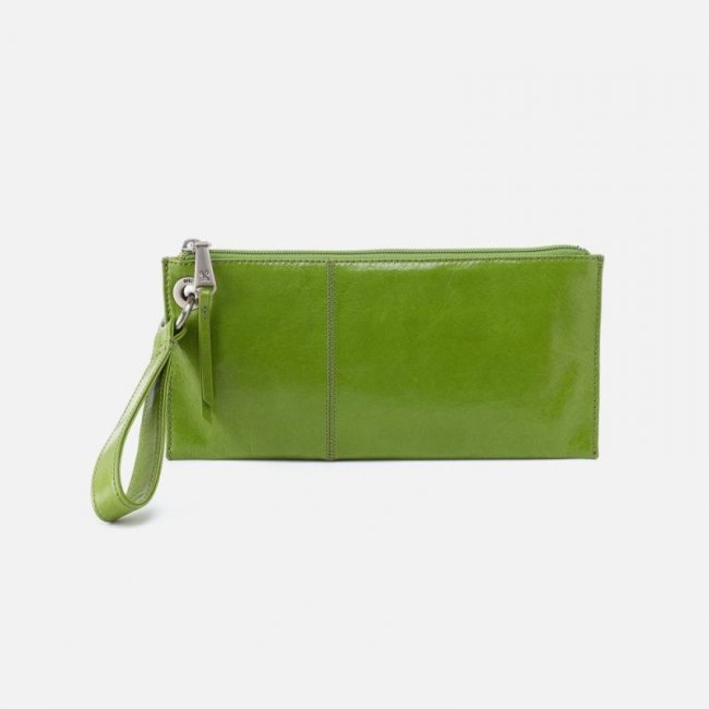 Hobo Women's Vida Wristlet in Polished Leather - Garden Green | New Arrivals