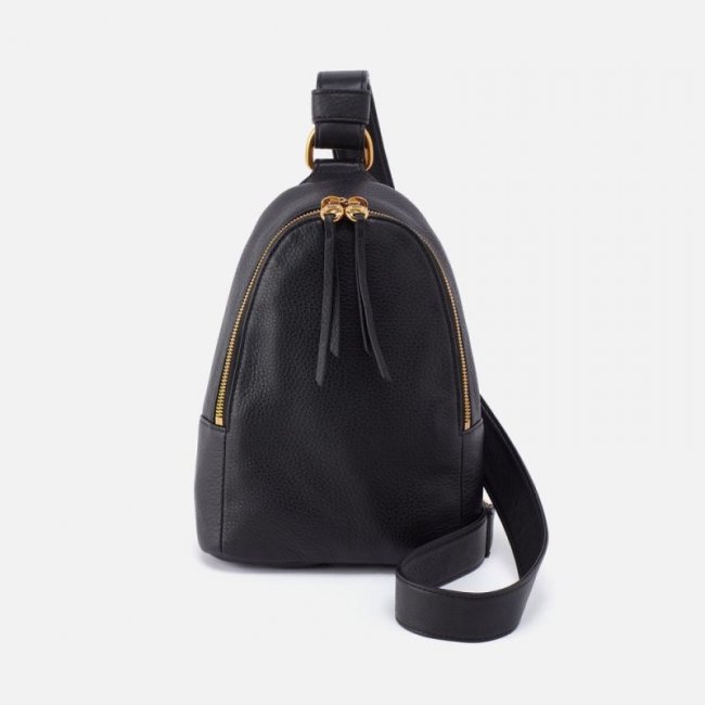 Hobo Women's Fern Sling in Pebbled Leather - Black | New Arrivals