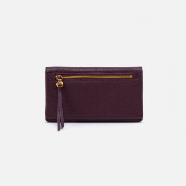 Hobo Women's Lumen Continental Wallet in Pebbled Leather - Ruby Wine | New Arrivals