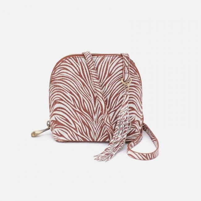 Hobo Women's Nash Crossbody in Printed Leather - Ginger Zebra | New Arrivals