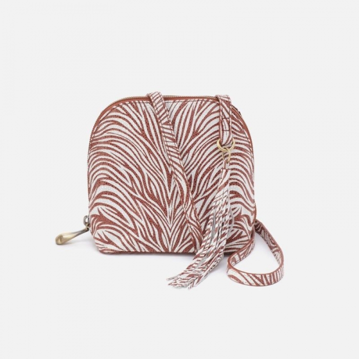 Hobo Women's Nash Crossbody in Printed Leather - Ginger Zebra | New Arrivals